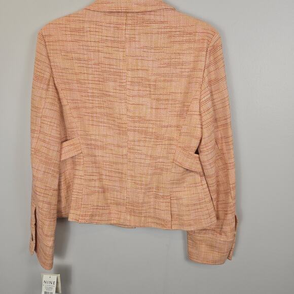 Nine & Company 'Tequila Sun' Melon 3-Button Tweed Suit Jacket 8 Schoolgirl NWT - Picture 6 of 8